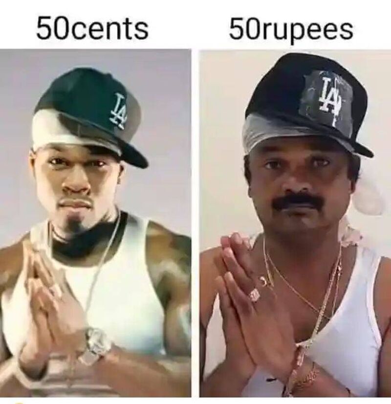 50cent vs 50 rupees