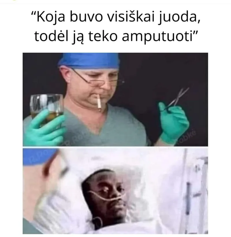 Koja buvo juoda ir ja teko amputuoti